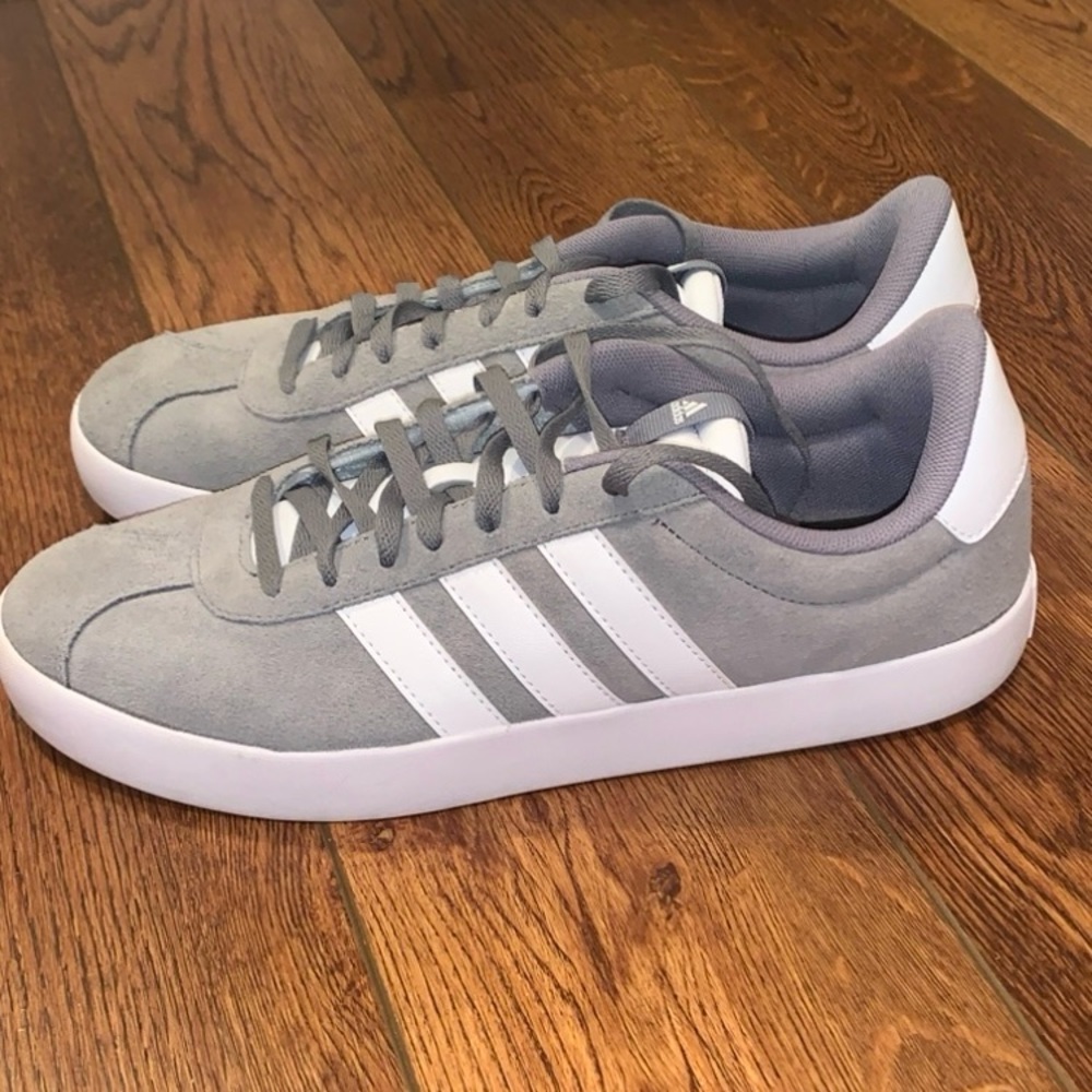 ADIDAS: VL Court 3.0 Grey & White Color way: Men’s Size 12: Worn Once: Nice!